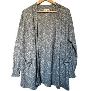MADEWELL Women's Small Ryder Cardigan‎ Heather Gray Knit Slouchy Open Pockets